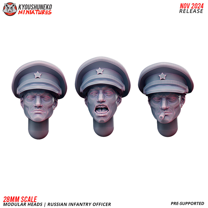 Heads - Russian Infantry Officers